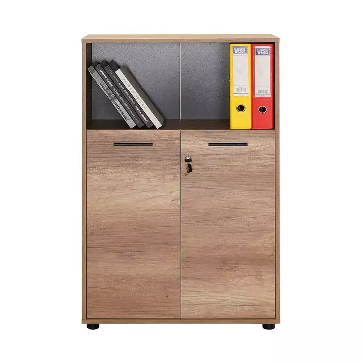 Tyylikäs Tammi Kirjahylly - 100% Melamiinipinnoitettu Lastulevy, 16 mm Paksuus, 72x110x34 cm, Kestävä ja Elegantti - Kirjahyllyt - 8684282189152 - 1