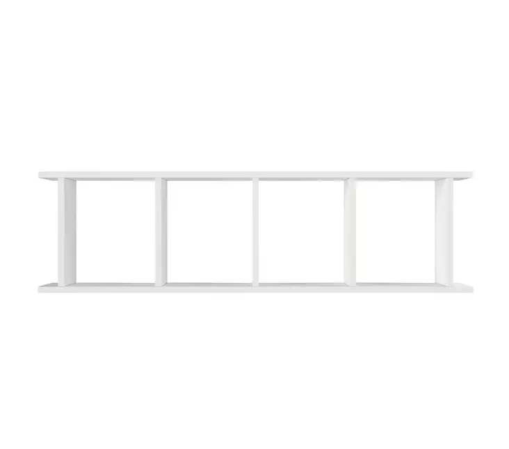 Valkoinen Kirjahylly - Skandinaavinen Muotoilu, 100% Melamiinipinnoitettu, 120x33,6x19,5 cm, Seinään Kiinnitettävä - Kirjahyllyt - 8681181613382 - 1
