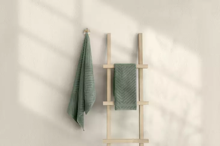 Vihreä 100% Puuvilla Kylpypyyhesetti (2 kpl) - Käsipyyhe 50x90 cm, Kylpypyyhe 70x140 cm, 350 gr/m² - Pyyhkeet ja kylpytakit - 8683743314362 - 1