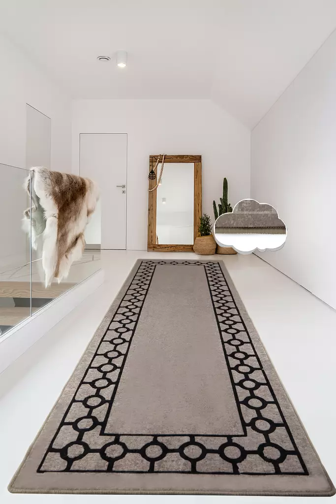 Ylellinen Antibakteerinen Powder Matto 80x140 cm - 100% Polyesteri, Konepestävä, Liukumaton, 10 mm Paksuus - Pienet matot ja käytävämatot - 8682870898592 - 1