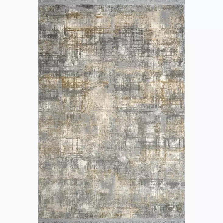 Ylellinen eteisen matto käytävämatto 100x400 cm - Harmaa Beige Kermanvärinen, 60% Polypropeeni, 40% Polyesteri, 7 mm Nukka - Suuret ja keskikokoiset matot - 8683342810982 - 1