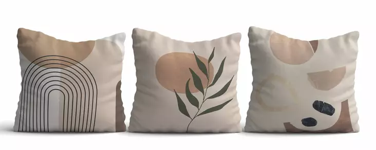 Ylellinen Monivärinen Tyynynpäällinen 3 kpl - 43x43 cm - 50% Puuvilla, 50% Polyesteri - Konepestävä ja Silitysmahdollisuus - Koristetyynyt - 8684283661572 - 1