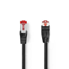 CAT6 Verkkokaapeli | RJ45 uros | RJ45 uros | SF/UTP | 1.00 m | Pyöreä | LSZH | Musta | Kirjekuori - Tietokone ja verkko - 5412810278763 - 2