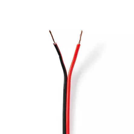 Kaiutinkaapeli | 2 x 0.75 mm² | CCA | 100.0 m | Pyöreä | PVC | Musta / Punainen | Kääre - Audiokaapelit - 5412810312443 - 1