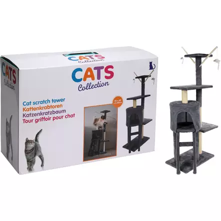Kissan raapimispuu 45 x 30 x 110 cm - Kiipeilypuut ja raapimatolpat - 8720573021333 - 1