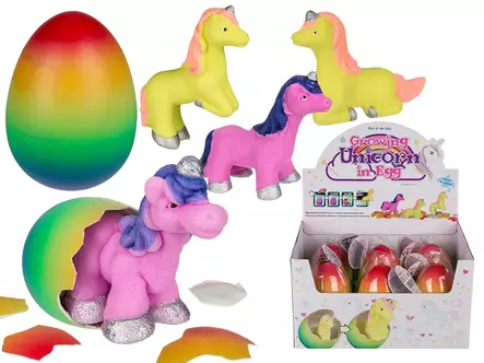 Kuoriutuva yksisarvinen muna 11 x 7 cm - Eläinhahmot - 4029811391653 - 1