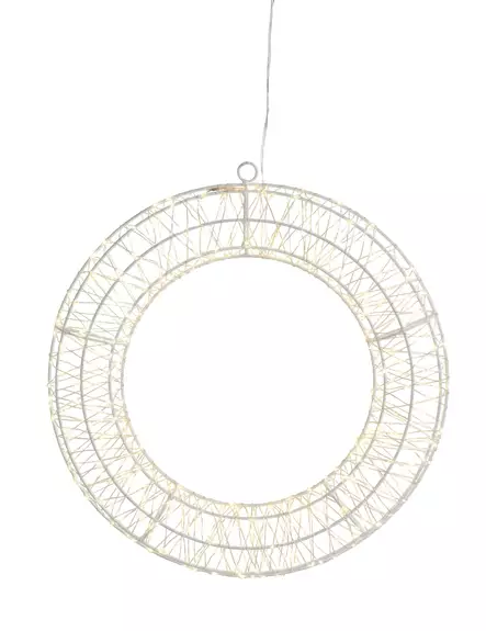 Metallikranssi Karo 480 led 38cm - Valokoristeet ja valohahmot - 6435200297983 - 2