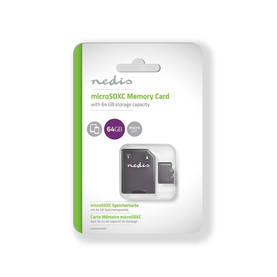 MicroSD-muistikortti | microSDXC | 64 GB | Kirjoitusnopeus: 50 MB/s | Lukunopeus: 100 MB/s | UHS-I | SD adapteri sisältyy - Muistikortit ja kortinlukijat - 5412810266333 - 2