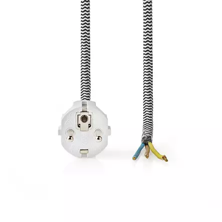 Sähköjohto | Suko Uros | Open | Suora | Suora | Niklattu | 3.00 m | Pyöreä | Puuvilla | Valkoinen | Label - Silitys - 5412810427673 - 10