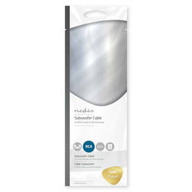 Stereoäänikaapeli | 2x RCA uros | RCA Naaras | Kullattu | 0.20 m | Pyöreä | Antrasiitti | Laatikko - Audiokaapelit - 5412810265183 - 2