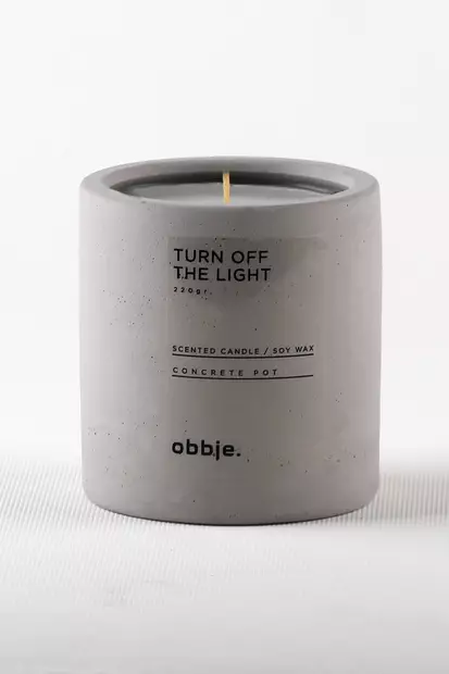 Betoninen Kynttilä, Harmaa, Kookos-Kerma Tuoksu, Paraffiini/Soya, 8,5 cm x 9 cm, Sisustukseen, Pitkä Paloaika - Kynttilät ja lyhdyt - 8684282968993 - 2