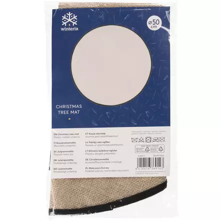 Kuusenalusmatto 50cm musta reunus - Joulukoristeet ja -tekstiilit - 6410416369143 - 2