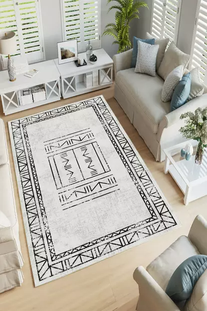 Monivärinen eteisen matto käytävämatto 80x150 cm - 100% Polyesteri, Antibakteerinen, Ekologinen, Konepestävä, Liukumaton Alusta - Pienet matot ja käytävämatot - 8683342893343 - 2