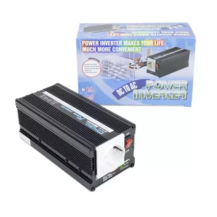 RO: Invertor de tensiune President 400W alimentare 12V, iesire 230V, unda sinus modificata, mufa USB 5V 500mAh, cu clesti alimentare si mufa de bricheta inclus - PNI tuotteet - 5949066521553 - 1