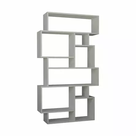 Valkoinen Melamiinipinnoitettu Kirjahylly - 96x168,5x25,5 cm - Kestävä ja Tyylikäs Säilytysratkaisu 25 kg Kantavuudella - Kirjahyllyt - 8681181807453 - 1