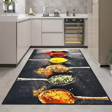 Ylellinen Monivärinen eteisen matto käytävämatto 100x150 cm - 100% Samettikangas, 3D Digitaalinen Painatus, Konepestävä, Liukumaton - Suuret ja keskikokoiset matot - 8681875982923 - 2