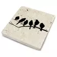 100% Luonnonkivinen Lasinalussetti (4 kpl) - Monivärinen, Käsintehty, 10x10x1 cm - Tyylikäs ja Monikäyttöinen - Pöytäliinat ja tabletit - 8682870013773 - 2