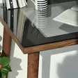 100% Pyökkiopiskelupöytä, Pähkinänvärinen, 6mm Karkaistu Lasi, 110x73x60cm, Useita Hyllyjä, Helppo Koota - - 19-19-8682870558793 - 8
