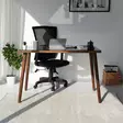 100% Pyökkiopiskelupöytä, Pähkinänvärinen, 6mm Karkaistu Lasi, 110x73x60cm, Useita Hyllyjä, Helppo Koota - - 19-19-8682870558793 - 3