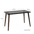 100% Pyökkiopiskelupöytä, Pähkinänvärinen, 6mm Karkaistu Lasi, 110x73x60cm, Useita Hyllyjä, Helppo Koota - - 19-19-8682870558793 - 1