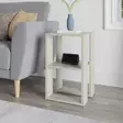 2-Tasoinen Yöpöytä Travertiini 100% Melamiinipinnoitettu Lastulevy 18mm 30x55x30cm Tyylikäs ja Kestävä - Yöpöydät - 8684283438853 - 6