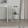 2-Tasoinen Yöpöytä Travertiini 100% Melamiinipinnoitettu Lastulevy 18mm 30x55x30cm Tyylikäs ja Kestävä - Yöpöydät - 8684283438853 - 3