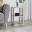 2-Tasoinen Yöpöytä Travertiini 100% Melamiinipinnoitettu Lastulevy 18mm 30x55x30cm Tyylikäs ja Kestävä - Yöpöydät - 8684283438853 - 5