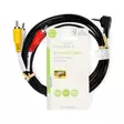 AV-kaapeli | 3.5 mm uros | 3x RCA uros | Niklattu | 2.00 m | Pyöreä | PVC | Musta - Nedis tuotteet - 5412810426553 - 66