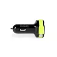 Autolaturi 3-Ulostuloa 6 A 2 x USB / Micro USB Musta/Vihreä - Autolaturit - 8717534026063 - 60