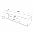 TV-taso, atlantinmänty antrasiitti, 180cm x 44,6cm x 44,5cm, kestävä, tilava, helppo koota - TV-tasot - 8683342403993 - 7
