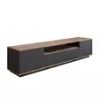 TV-taso, atlantinmänty antrasiitti, 180cm x 44,6cm x 44,5cm, kestävä, tilava, helppo koota - TV-tasot - 8683342403993 - 6