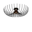 Kattokruunu, musta, 56 cm, 16 cm, moderni - Katto- ja seinävalaisimet - 8681875572513 - 2
