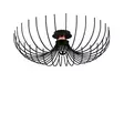 Kattokruunu, musta, 56 cm, 16 cm, moderni - Katto- ja seinävalaisimet - 8681875572513 - 5