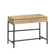 Moderni Meikkipöytä - 100% Melamiinipinnoitettu Lastulevy, 18 mm, Metallijalat, 100x45x75 cm, Tammi-Musta, Useita Hyllyjä - Meikkipöydät - 8682870655973 - 7