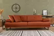3-istuttava vuodesohva, oranssi, 239 cm x 99 cm x 83 cm, kestävä, mukava, monipuolinen - Vuodesohvat - 8683342766593 - 1