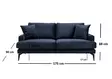 2-istuttava sohva, laivastonsininen, 175 cm x 90 cm x 88 cm, kestävä, mukava, tyylikäs - Sohvat - 8681875774443 - 4
