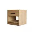 Yöpöytä Tammi 100% Melamiinipinnoitettu Lastulevy 18mm 52x46,8x45cm 1 Laatikko Useita Hyllyjä Seinäkiinnitys - Yöpöydät - 8683342214773 - 4