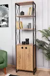 Kirjahylly, mänty, 49 cm x 180 cm x 30 cm, kestävä, monikäyttöinen - Kirjahyllyt - 8682870956193 - 1