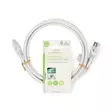 Coax & Cat6 yhdistelmäkaapeli | IEC (Coax) Uros / RJ45 uros | IEC (Coax) Naaras / RJ45 uros | Niklattu | RG58 | 75 Ohm | Tuplasuojattu | 1.50 m | Pyöreä | PVC | Valkoinen | Label - Antennikaapelit - 5412810426393 - 66