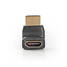 HDMI -sovitin | HDMI liitin | HDMI Ulostulo | Kullattu | Kulma, 270 ° | ABS-Muovi | Musta | 1 kpl | Laatikko - Videoliittimet ja plugit - 5412810289943 - 2