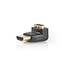 HDMI -sovitin | HDMI liitin | HDMI Ulostulo | Kullattu | Kulma, 270 ° | ABS-Muovi | Musta | 1 kpl | Laatikko - Videoliittimet ja plugit - 5412810289943 - 6