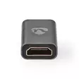 HDMI -sovitin | HDMI Mini / HDMI uros | HDMI Ulostulo | Kullattu | Suora | Alumiini | Gun Metal Harmaa | 1 kpl | Laatikko kannella ja ikkunalla - Videoliittimet ja plugit - 5412810332953 - 20