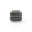 HDMI -sovitin | HDMI liitin | HDMI Ulostulo | Kullattu | Kulma, 270 ° | ABS-Muovi | Musta | 1 kpl | Laatikko - Videoliittimet ja plugit - 5412810289943 - 20