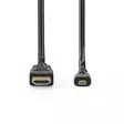 High Speed HDMI Kaapeli Ethernet | HDMI liitin | HDMI Micro | 4K@30Hz | 10.2 Gbps | 1.50 m | Pyöreä | PVC | Musta | Label - HDMI-kaapelit - 5412810427123 - 10