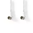 Koaksiaalikaapeli | IEC (Coax) Uros | IEC (Coax) Naaras | Niklattu | 75 Ohm | Tuplasuojattu | 1.50 m | Pyöreä | PVC | Valkoinen | Panta - Antennikaapelit - 5412810325443 - 10