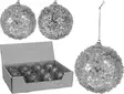 Kuusenpallo 80mm hopea - Joulukoristeet ja -tekstiilit - 8719987207303 - 1