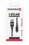 Latauskaapeli Kevlar USB/LIGHTNING 1,5m Swissten - Lightning-kaapelit - 8595217481503 - 2