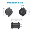 Latausportti vesitiivis USB 12/24V QC3.0 - Muut autosähkötarvikkeet - 6438014270883 - 2