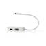 Mini DisplayPort kaapeli | DisplayPort 1.2 | Mini DisplayPort Uros | DVI-D 24+1-Pin Naaras / HDMI tulo / VGA Naaras | 21.6 Gbps | Niklattu | 0.20 m | Pyöreä | PVC | Valkoinen | Muovipussi - Tietokone ja verkko - 5412810263813 - 3
