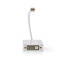 Mini DisplayPort kaapeli | DisplayPort 1.2 | Mini DisplayPort Uros | DVI-D 24+1-Pin Naaras / HDMI tulo / VGA Naaras | 21.6 Gbps | Niklattu | 0.20 m | Pyöreä | PVC | Valkoinen | Muovipussi - Tietokone ja verkko - 5412810263813 - 5